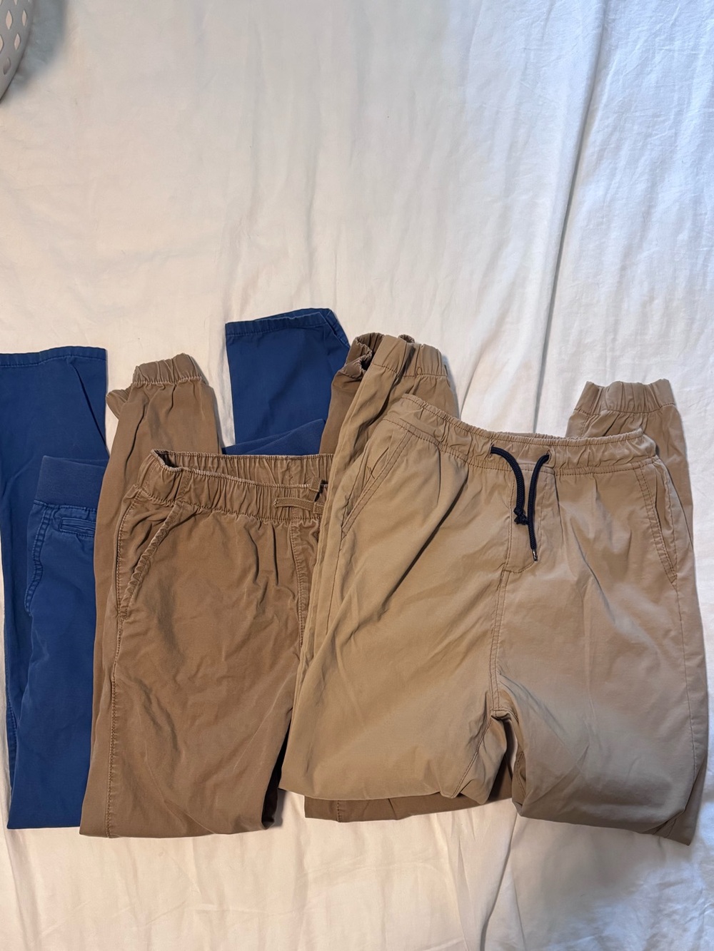 Gap/ Penguin Kids Elastic-Waist Pull-On Pants - Blue and Khaki